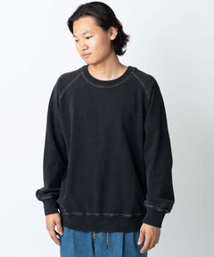 11oz インディゴスウェットクルーネック