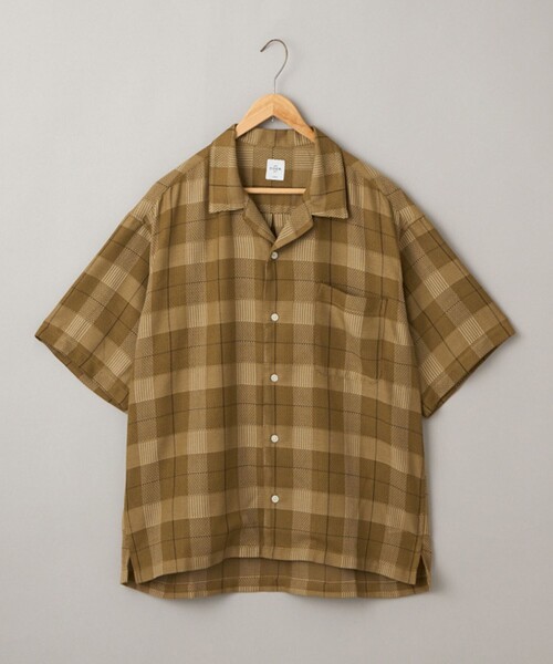 coen(コーエン)の「絡み織りチェックシャツ(シャツ/ブラウス・メンズ・グレー/ネイビー/ベージュ・M/XL/L)」の2枚目の写真