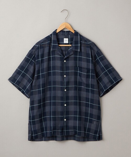 coen(コーエン)の「絡み織りチェックシャツ(シャツ/ブラウス・メンズ・グレー/ネイビー/ベージュ・M/XL/L)」の15枚目の写真