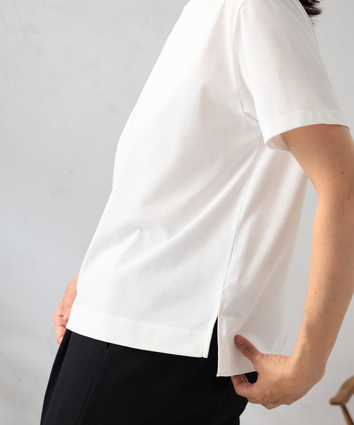 GALLORIA(ギャローリア)の「刺繍ロゴTシャツ(Tシャツ/カットソー・レディース・ブラック/グレイッシュブルー/ホワイト・S/M/L/LL)」の6枚目の写真