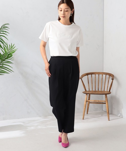 GALLORIA(ギャローリア)の「刺繍ロゴTシャツ(Tシャツ/カットソー・レディース・ブラック/グレイッシュブルー/ホワイト・S/M/L/LL)」の7枚目の写真