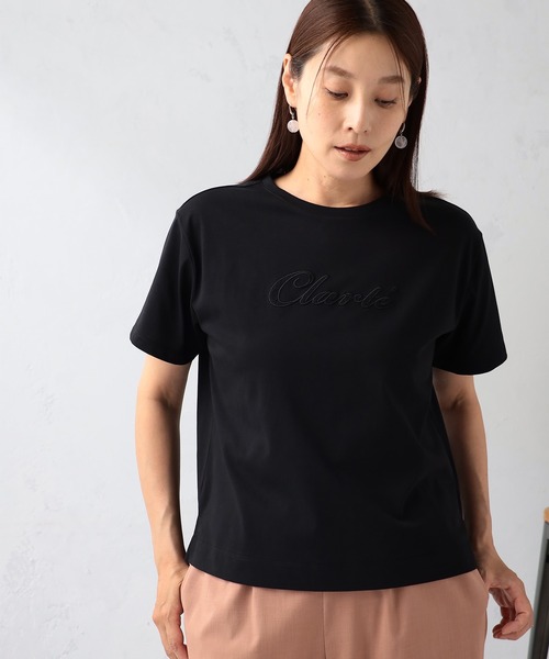 GALLORIA(ギャローリア)の「刺繍ロゴTシャツ(Tシャツ/カットソー・レディース・ブラック/グレイッシュブルー/ホワイト・S/M/L/LL)」の8枚目の写真