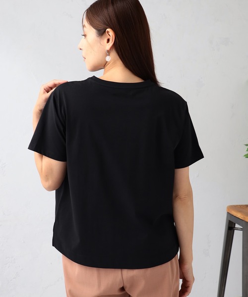 GALLORIA(ギャローリア)の「刺繍ロゴTシャツ(Tシャツ/カットソー・レディース・ブラック/グレイッシュブルー/ホワイト・S/M/L/LL)」の9枚目の写真