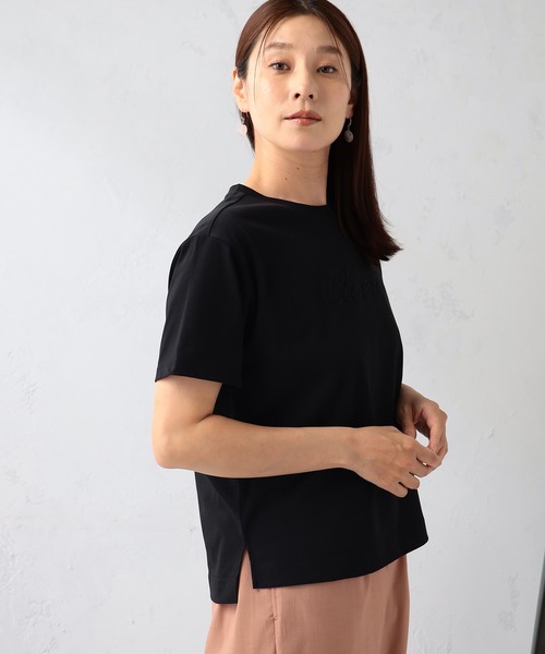 GALLORIA(ギャローリア)の「刺繍ロゴTシャツ(Tシャツ/カットソー・レディース・ブラック/グレイッシュブルー/ホワイト・S/M/L/LL)」の10枚目の写真