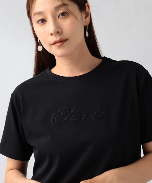 GALLORIA(ギャローリア)の「刺繍ロゴTシャツ(Tシャツ/カットソー・レディース・ブラック/グレイッシュブルー/ホワイト・S/M/L/LL)」の11枚目の写真
