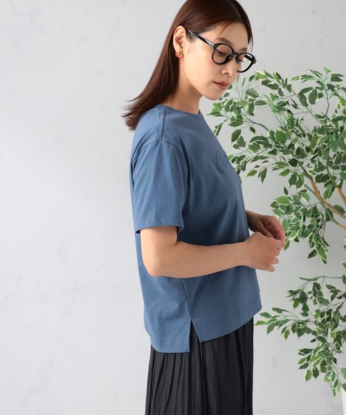 GALLORIA(ギャローリア)の「刺繍ロゴTシャツ(Tシャツ/カットソー・レディース・ブラック/グレイッシュブルー/ホワイト・S/M/L/LL)」の13枚目の写真