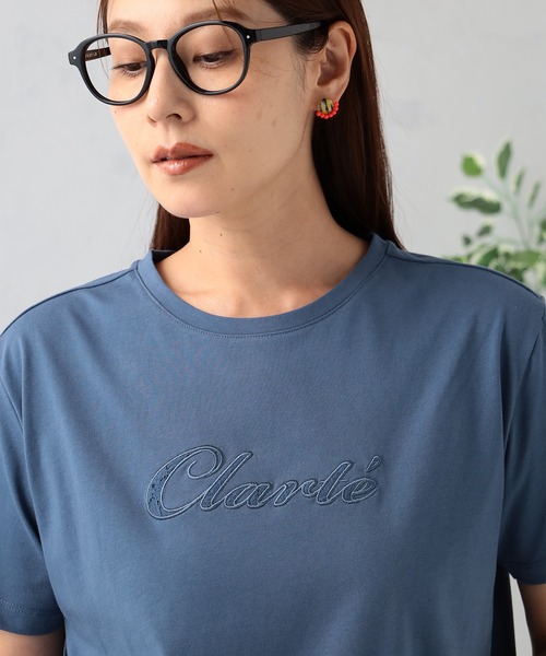 GALLORIA(ギャローリア)の「刺繍ロゴTシャツ(Tシャツ/カットソー・レディース・ブラック/グレイッシュブルー/ホワイト・S/M/L/LL)」の14枚目の写真