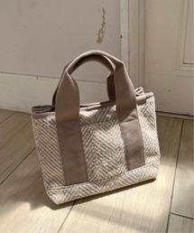 LBC（エルビーシー）の「ツイード仕切り持ち手ミニトートバッグ（ショルダーバッグ）」