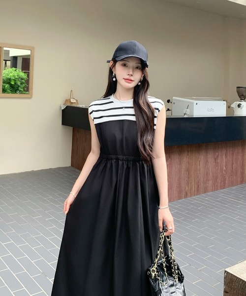by LEGNA(バイレグナ)の「撥水加工ドッキングワンピース(ワンピース・レディース・ホワイト×ブラック/ブラック/ベージュ・M-Short/L-Short/M-Regular/L-Regular)」の17枚目の写真