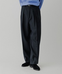 ADAM ET ROPE' | ハードクロス 2プリーツ スラックス(スラックス)