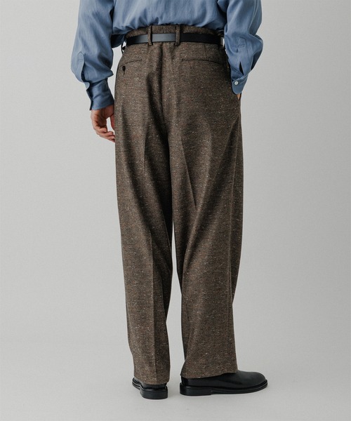 ADAM ET ROPE'（アダムエロペ）の「ハードクロス 2プリーツ スラックス（スラックス・メンズ・ブラック/ブラウン系その他・M/L）」の3枚目の写真