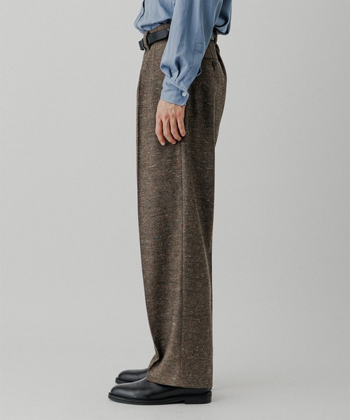 ADAM ET ROPE'（アダムエロペ）の「ハードクロス 2プリーツ スラックス（スラックス・メンズ・ブラック/ブラウン系その他・M/L）」の5枚目の写真