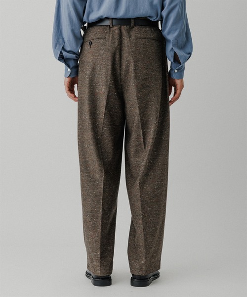 ADAM ET ROPE'（アダムエロペ）の「ハードクロス 2プリーツ スラックス（スラックス・メンズ・ブラック/ブラウン系その他・M/L）」の6枚目の写真