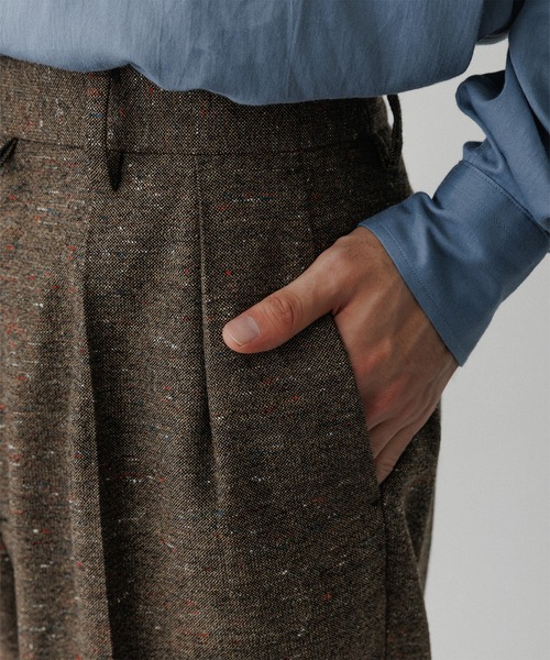 ADAM ET ROPE'（アダムエロペ）の「ハードクロス 2プリーツ スラックス（スラックス・メンズ・ブラック/ブラウン系その他・M/L）」の7枚目の写真