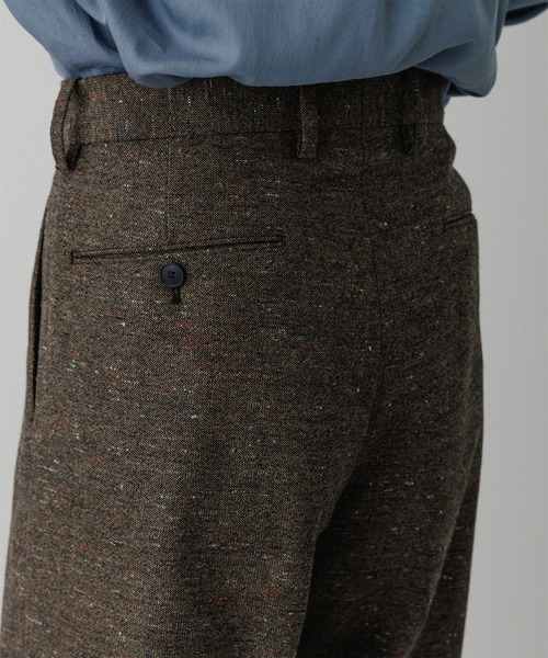 ADAM ET ROPE'（アダムエロペ）の「ハードクロス 2プリーツ スラックス（スラックス・メンズ・ブラック/ブラウン系その他・M/L）」の8枚目の写真