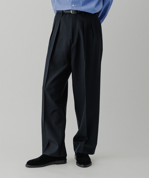 ADAM ET ROPE'（アダムエロペ）の「ハードクロス 2プリーツ スラックス（スラックス・メンズ・ブラック/ブラウン系その他・M/L）」の11枚目の写真