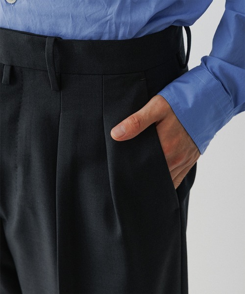 ADAM ET ROPE'（アダムエロペ）の「ハードクロス 2プリーツ スラックス（スラックス・メンズ・ブラック/ブラウン系その他・M/L）」の16枚目の写真