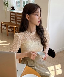 シースルー」に該当するトップス（花柄・ボタニカル柄）ファッション