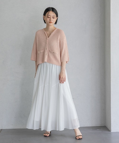 A part by(アパートバイ)の「キリカエフレアスカート(スカート・レディース・オフホワイト/ブラック/オレンジ系その他2・SMALL/MEDIUM)」の4枚目の写真