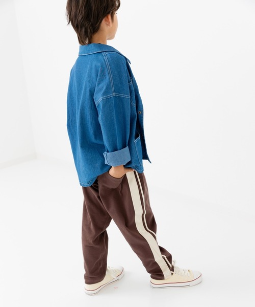 JAM & LINK（ジャムアンドリンク）の「ハイパーストレッチ 脇ラインワイドパンツ（その他パンツ・キッズ・ミント/ブラック/ライトブルー/ブラウン/クリーム・100cm/110cm/120cm/130cm/140cm/150cm/160cm）」の8枚目の写真