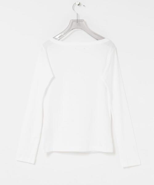 URBAN RESEARCH(アーバンリサーチ)の「onit COTTON BOAT NECK LONG-SLEEVE T-SHIRTS(Tシャツ/カットソー・レディース・ホワイト/ブラック・1)」の8枚目の写真