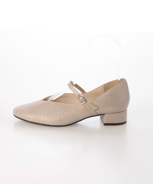 enchanted(エンチャンテッド)の「本革Vカットスクエアメリージェーンパンプス(パンプス・レディース・ライトブラック/シルバーグレー/ブラック・38/37/36/35/41/40/39)」の4枚目の写真