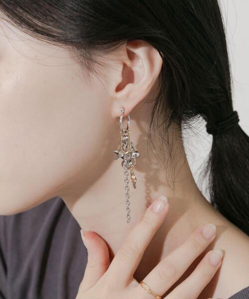 SMELLY（スメリー）の「スパークルマルチWAYフープピアス（ピアス（両耳用）・レディース・シルバー系その他・-）」の3枚目の写真