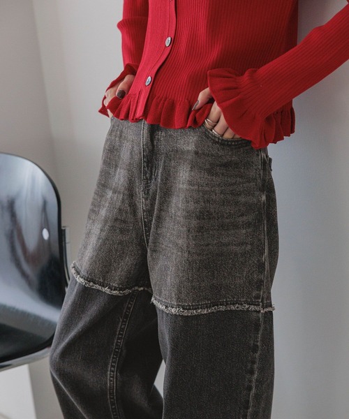 LOWRYS FARM(ローリーズファーム)の「ワイドストレートデニム 532505(デニムパンツ・レディース・ブラック/グレー/インディゴブルー/ブルー・SMALL/MEDIUM/LARGE)」の9枚目の写真