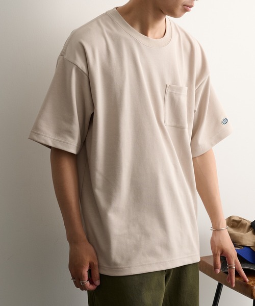 DISCUS(ディスカス)の「【DISCUS】COOLMAXダンボール半袖左胸ポケット付Tシャツ 6273-8104 MNY(Tシャツ/カットソー・メンズ・ブラック/ピンクベージュ/ホワイト/グレイッシュベージュ/ダークグリーン/ネイビー/グレイッシュブルー/スミクロ・L/M/XL)」の22枚目の写真