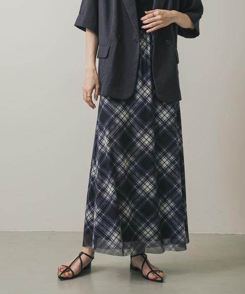 セール】シアーチェックスカート（スカート）｜SENSE OF PLACE