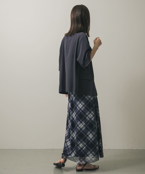 SENSE OF PLACE by URBAN RESEARCH(センスオブプレイスバイアーバンリサーチ)の「シアーチェックスカート(スカート・レディース・ブラウン系その他/ブルー系その他・ONE)」の11枚目の写真