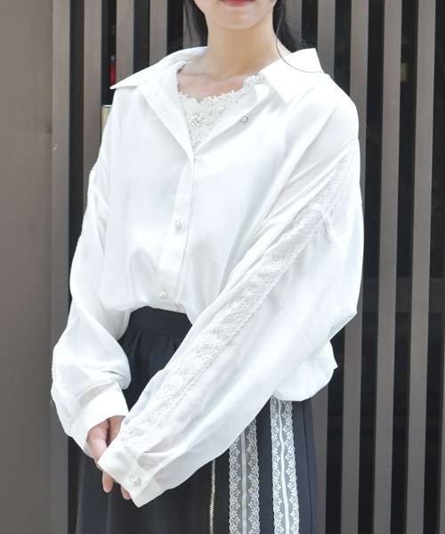 ラメシアーシャツ（シャツ/ブラウス）｜axes femme（アクシーズ