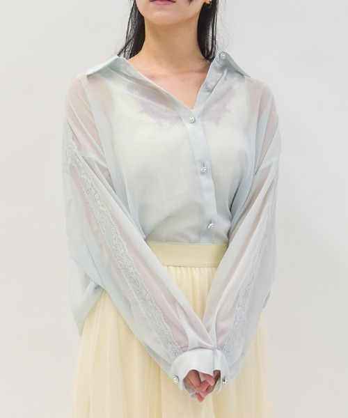 ラメシアーシャツ（シャツ/ブラウス）｜axes femme（アクシーズ