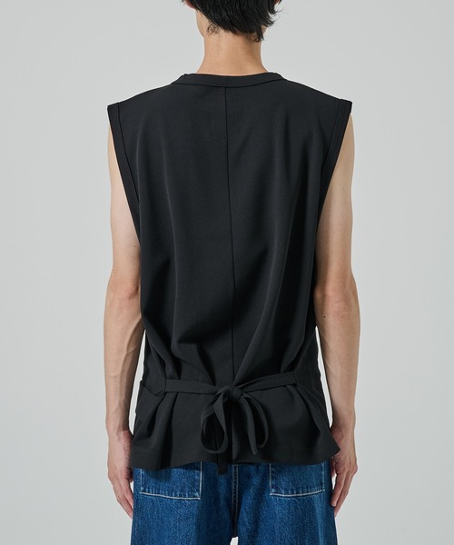 STUDIOUS（ステュディオス）の「【SHAREEF】NO SLEEVE TEE（タンクトップ・メンズ・ホワイト/ブラック・1/2）」の11枚目の写真