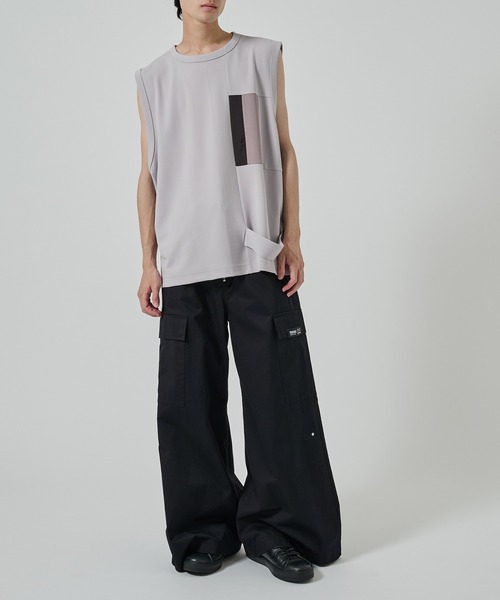 STUDIOUS（ステュディオス）の「【SHAREEF】NO SLEEVE TEE（タンクトップ・メンズ・ホワイト/ブラック・1/2）」の22枚目の写真