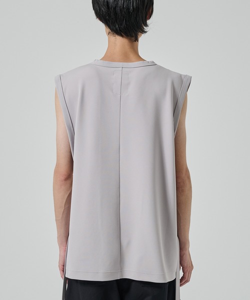 STUDIOUS（ステュディオス）の「【SHAREEF】NO SLEEVE TEE（タンクトップ・メンズ・ホワイト/ブラック・1/2）」の14枚目の写真