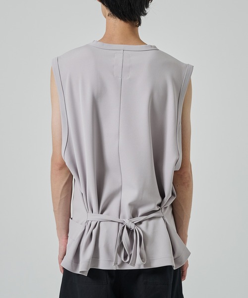 STUDIOUS（ステュディオス）の「【SHAREEF】NO SLEEVE TEE（タンクトップ・メンズ・ホワイト/ブラック・1/2）」の20枚目の写真