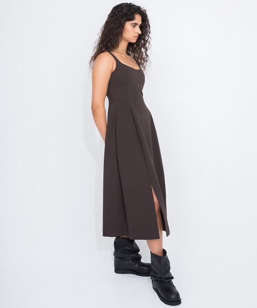 leinwande（ラインヴァンド）の「【leinwande】Jersey Midi Dress（ワンピース・レディース・ブラウン・ONE SIZE）」の2枚目の写真