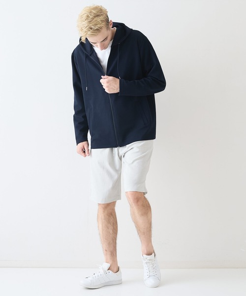 Blue Standard (ブルースタンダード)の「【Blue Standard/ブルースタンダード】ドライリップル フルジップパーカー 吸水速乾 ストレッチ イージーケア さらさら快適 日焼け対策 冷房対策(パーカー・メンズ・ライトグレー/ブラック/ネイビー・LARGE/X-LARGE/MEDIUM)」の10枚目の写真