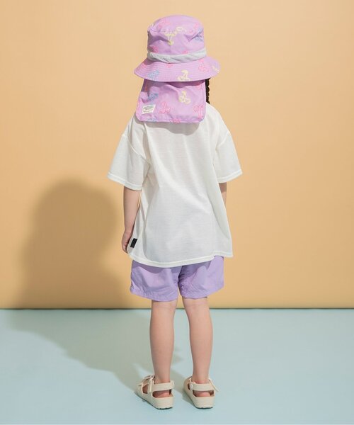 BREEZE（ブリーズ）の「【撥水加工/UVカット】水陸両用アクティブアウトドアハット（ハット・キッズ・オレンジ/キナリ/ネイビー/ラベンダー・56/52/50/54）」の8枚目の写真