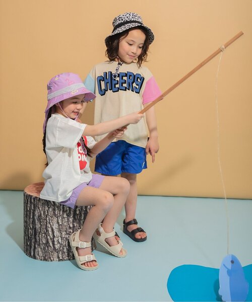 BREEZE（ブリーズ）の「【撥水加工/UVカット】水陸両用アクティブアウトドアハット（ハット・キッズ・オレンジ/キナリ/ネイビー/ラベンダー・56/52/50/54）」の9枚目の写真