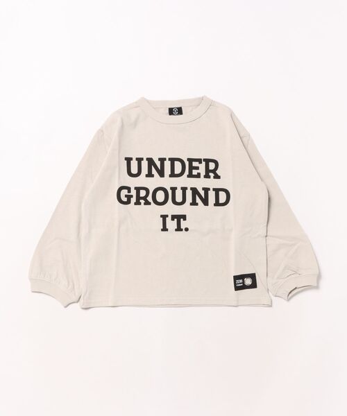ZERO standerd（ゼロスタンダード）の「ゼロスタンダード UNDER　ロングＴシャツ（Tシャツ/カットソー・キッズ・サンドベージュ/チャコールグレー/ブラック・110cm/120cm/130cm/140cm/150cm/160cm/100cm）」の12枚目の写真