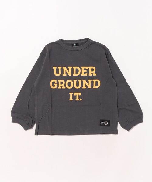 ZERO standerd（ゼロスタンダード）の「ゼロスタンダード UNDER　ロングＴシャツ（Tシャツ/カットソー・キッズ・サンドベージュ/チャコールグレー/ブラック・110cm/120cm/130cm/140cm/150cm/160cm/100cm）」の13枚目の写真