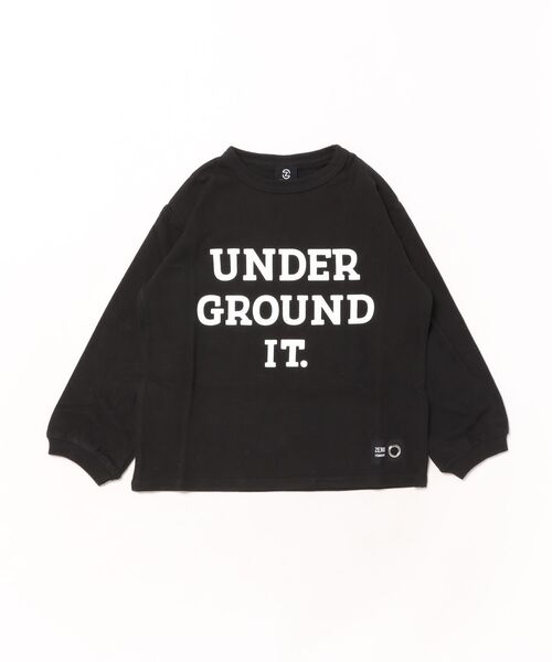 ZERO standerd（ゼロスタンダード）の「ゼロスタンダード UNDER　ロングＴシャツ（Tシャツ/カットソー・キッズ・サンドベージュ/チャコールグレー/ブラック・110cm/120cm/130cm/140cm/150cm/160cm/100cm）」の14枚目の写真