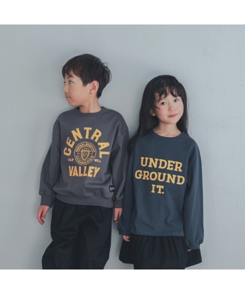 ZERO standerd（ゼロスタンダード）の「ゼロスタンダード UNDER　ロングＴシャツ（Tシャツ/カットソー・キッズ・サンドベージュ/チャコールグレー/ブラック・110cm/120cm/130cm/140cm/150cm/160cm/100cm）」の10枚目の写真