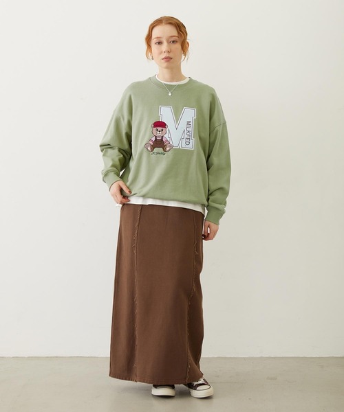 MILKFED.（ミルクフェド）の「M.FEDDY EMBLEM SWEAT TOP（スウェット・レディース・オリーブ/ネイビー/オートミール・M/L）」の10枚目の写真