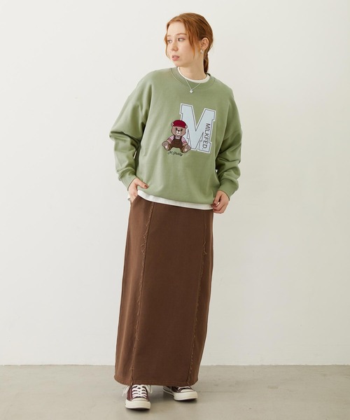 MILKFED.（ミルクフェド）の「M.FEDDY EMBLEM SWEAT TOP（スウェット・レディース・オリーブ/ネイビー/オートミール・M/L）」の12枚目の写真