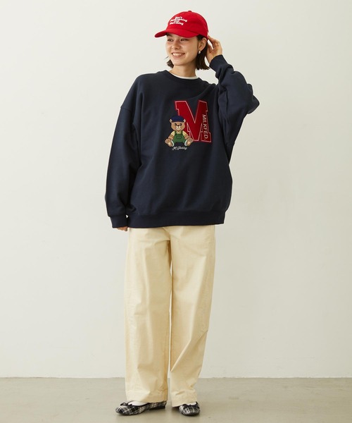 MILKFED.（ミルクフェド）の「M.FEDDY EMBLEM SWEAT TOP（スウェット・レディース・オリーブ/ネイビー/オートミール・M/L）」の21枚目の写真