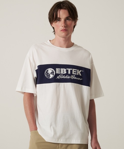 Eddie Bauer(エディーバウアー)の「EBTEK パネル Tシャツ(Tシャツ/カットソー・メンズ・オレンジ/ホワイト/ブラック/グリーン・L/XL/M/S)」の1枚目の写真