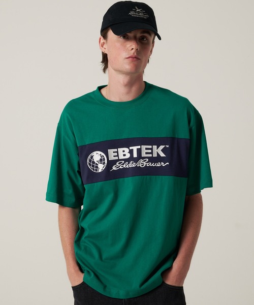 Eddie Bauer(エディーバウアー)の「EBTEK パネル Tシャツ(Tシャツ/カットソー・メンズ・オレンジ/ホワイト/ブラック/グリーン・L/XL/M/S)」の3枚目の写真